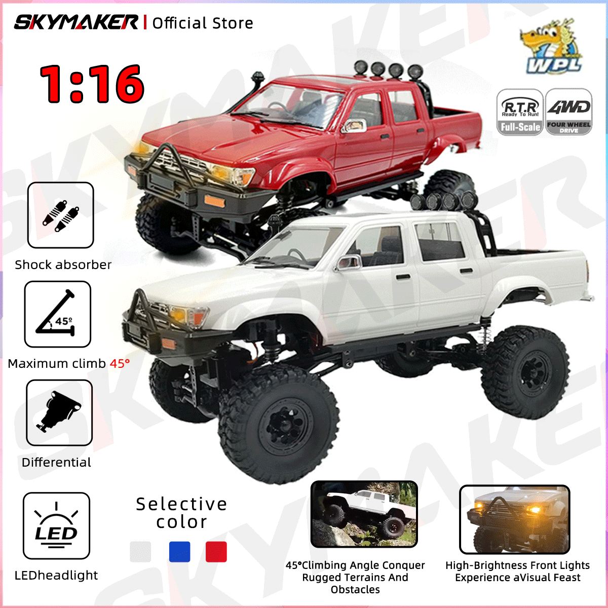 Rc Hobby Tech Bali - WPL C64-1 RC Araba 1:16 Hailax